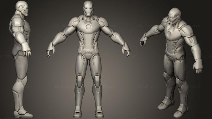 Статуэтки герои, монстры и демоны (Fortnite Железный человек, STKM_0811) 3D модель для ЧПУ станка